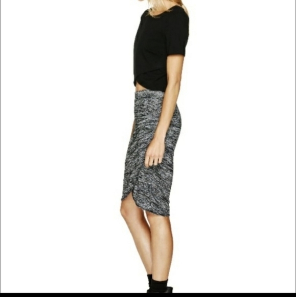 Wilfred Pencil Skirt Small Black and Grey Heathered - Picture 2 of 7